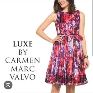 Carmen Marc Valvo Women's Multicolor Dress Sleeveless Sz20W